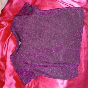 Sparkly glitter purple crop top. The size is a medium